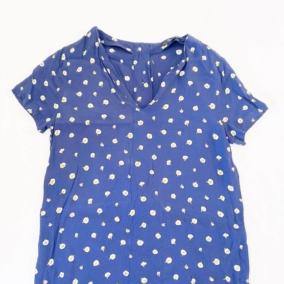 Madewell Flower Printed Dress Button Back SZ XXS - Picture 3 of 7